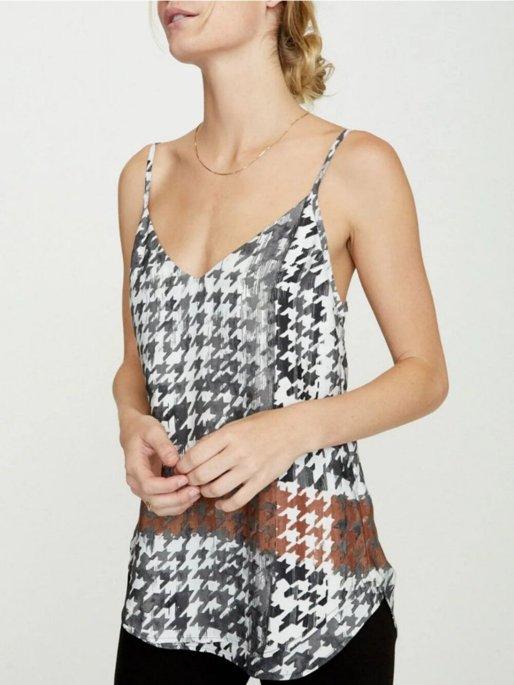Brochu Walker Eyres Cami Houndstooth Size XS